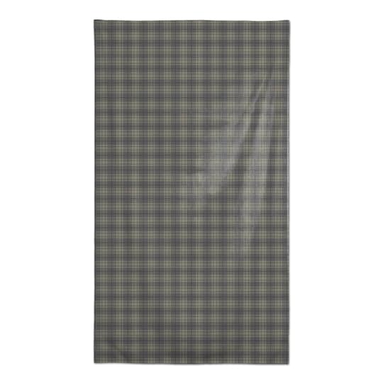 Dark Gray Plaid Tablecloth